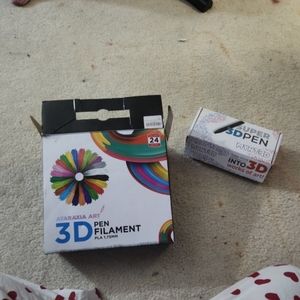 3D Pen with 24 different colored filaments